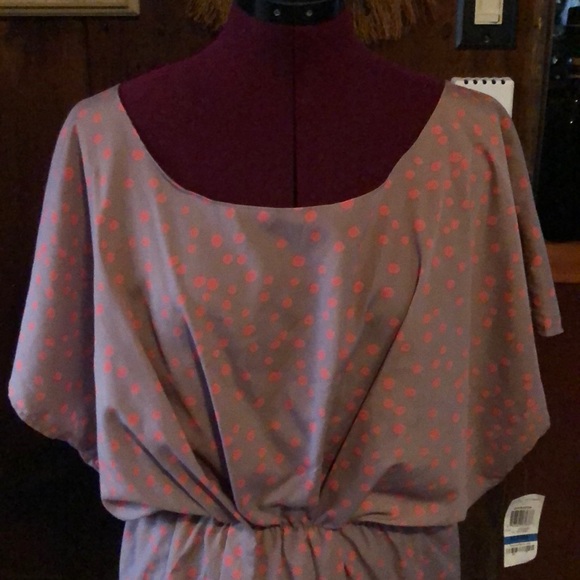 Mauve polka dot dress - Picture 7 of 8